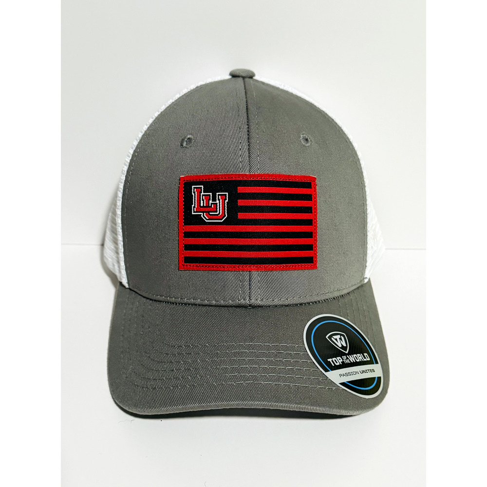 LAMAR UNIVERSITY CARDINALS SNAPBACK LOGO CAP HAT TOP OF THE WORLD TRUCKER MESH